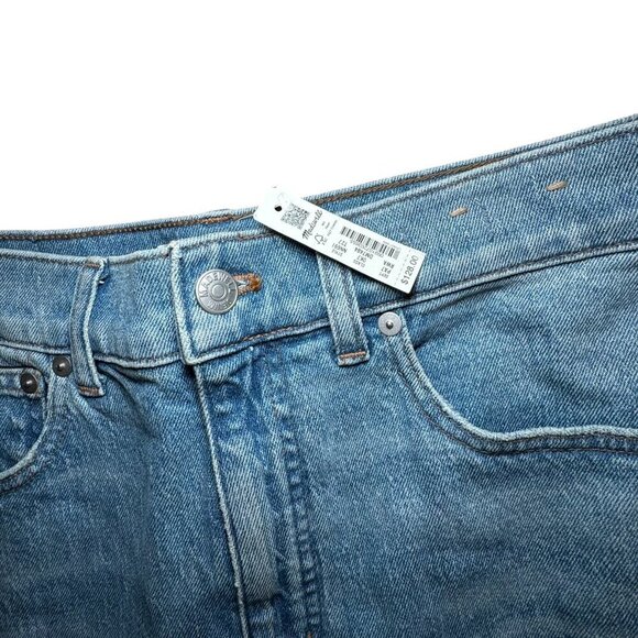 Madewell The '90s' Creased High Waist Straight Leg Denim Jeans 27 x  33- NWT - Picture 4 of 8